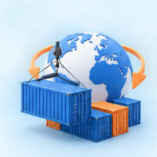 Ilustrație pentru domeniul Import-Export